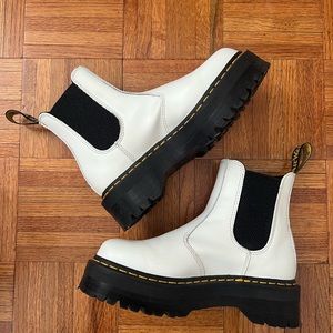Doc Martens White Platform Chelsea Boot (US W8)